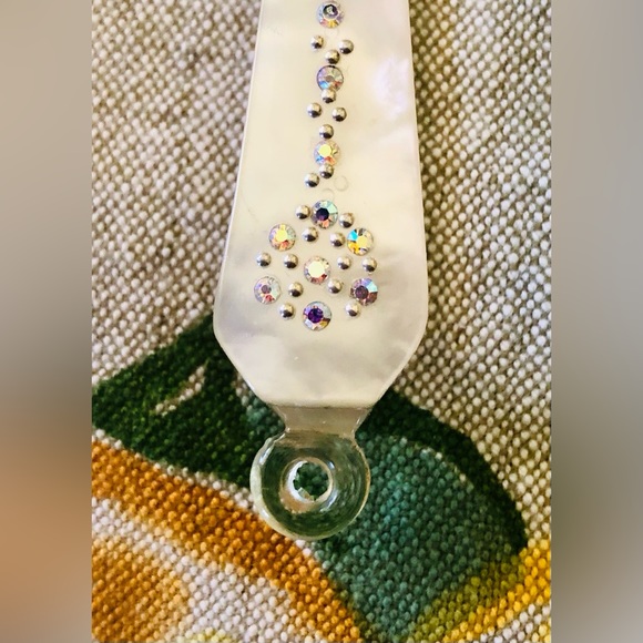 Fabulous 50s Folding Cat-eye Opera Glasses Rhinestones on Lucite - Picture 8 of 10